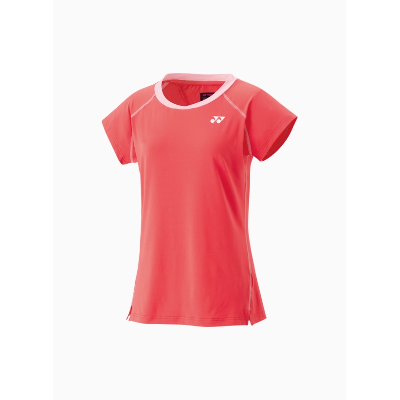 Yonex 2025 Womens Crew Neck Shirt 20839EX Coral Red