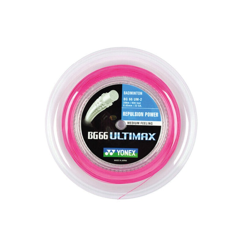 Yonex BG66 Ultimax Badminton String Neon/Pink 200M