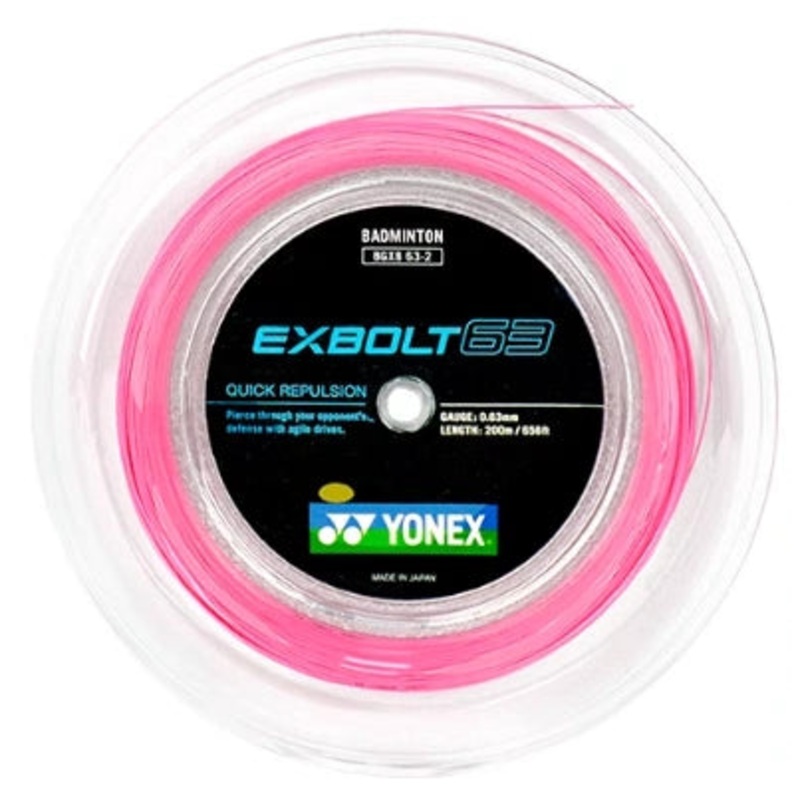 Yonex Exbolt 63 Badminton String Light Pink 200M