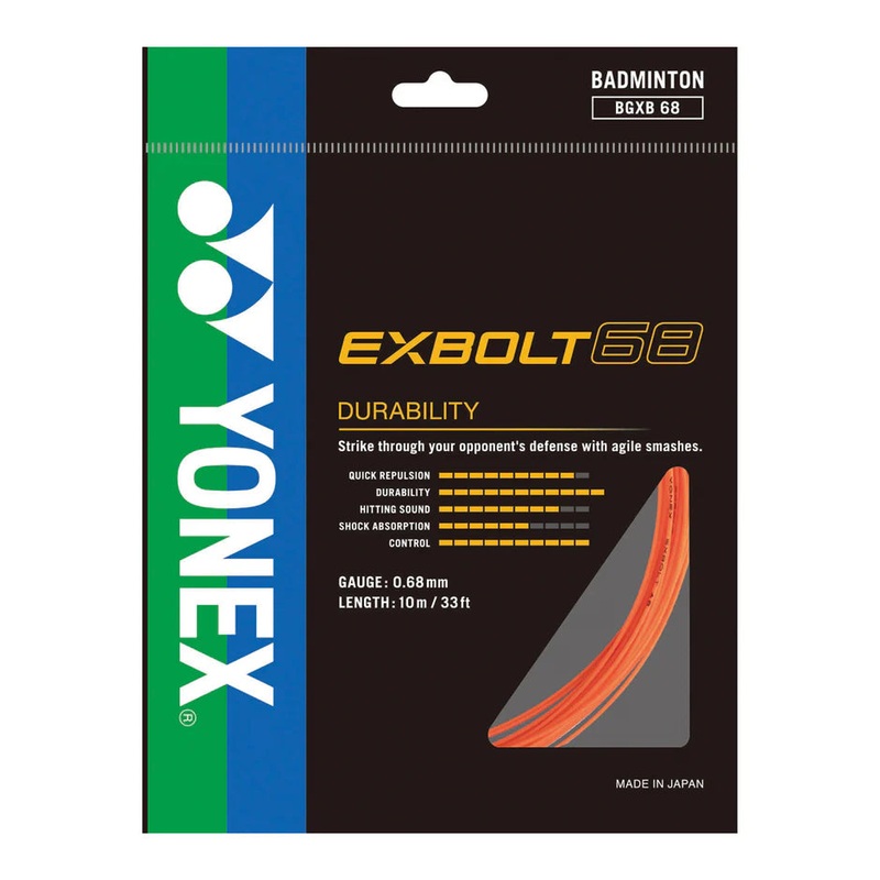Yonex String Exbolt 68 Flash Orange Single Pack 10M