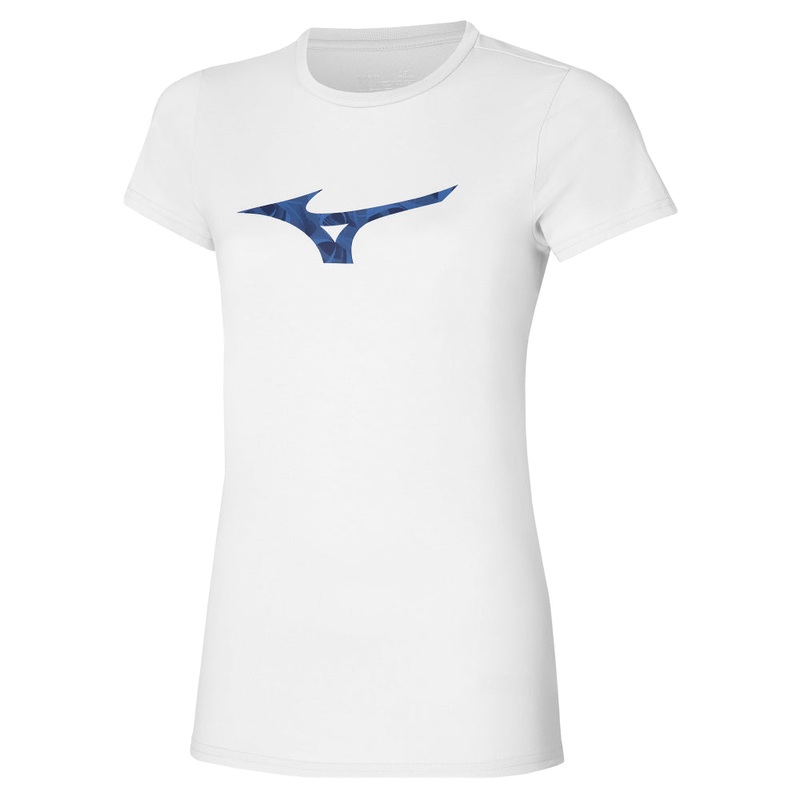LADIES TRAINING GRAPHIC TEE|White|Blue|XS|M|L|XL|S