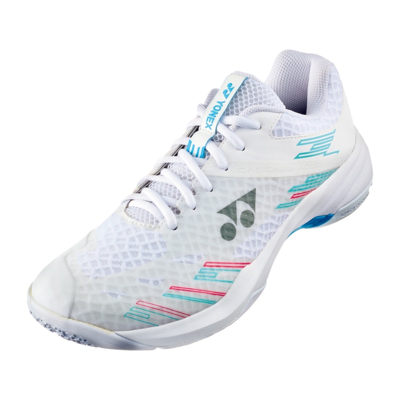 2024 Yonex Power Cushion Cascade Accel Wide Shoes (White/Skyblue)