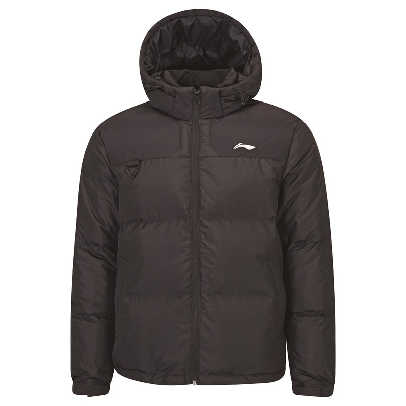 Herren Outdoor Daunenjacke schwarz mit Kapuze- AYMS213-1