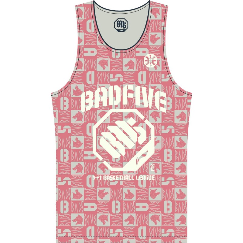 Unisex Basketball-Competition ReverseTop Anti-Warrior Badfive BIG orange+grau – AAYT045-9