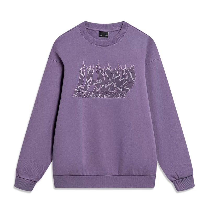 Unisex Skateboard Casual Sweater LN FIRE lila – AWDT949-2