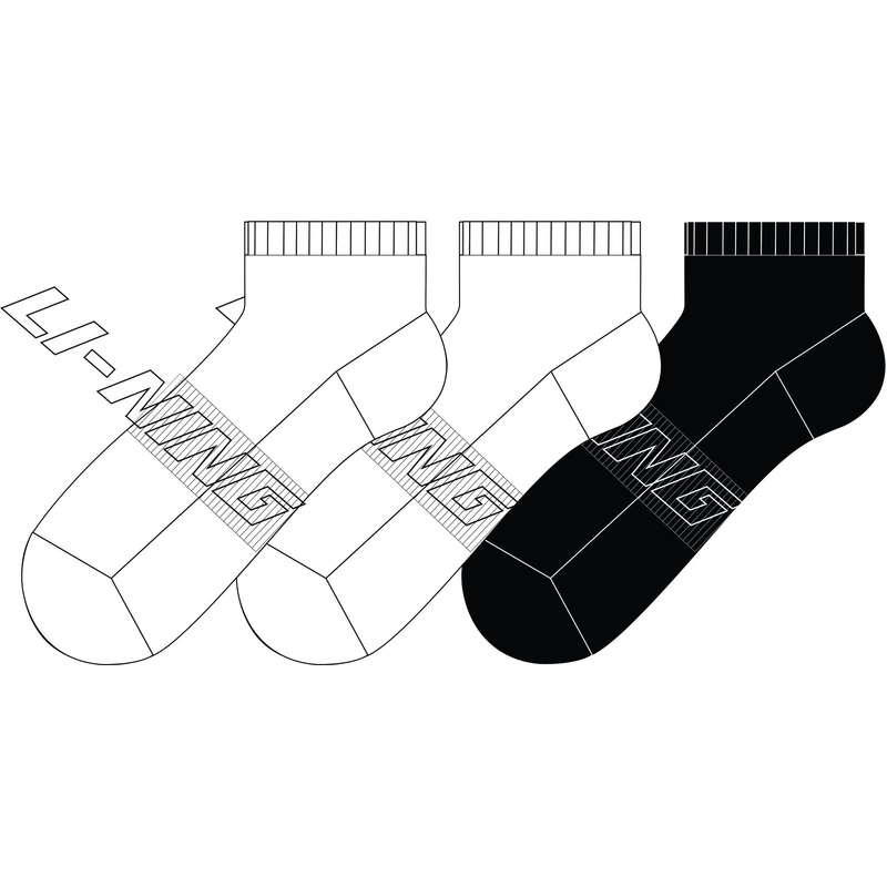 Unisex Sportsocke low-cut 3er Pack Classic wei/schwarz – AWST111-2