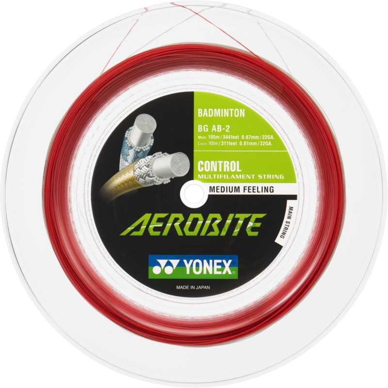 Yonex Aerobite – 200m Badminton String Reel [White/Red]