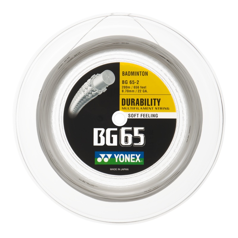 Yonex BG65 – 200m Badminton String Reel [White]