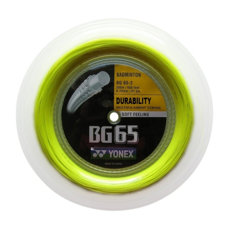 Yonex BG65 – 200m Badminton String Reel [Yellow]