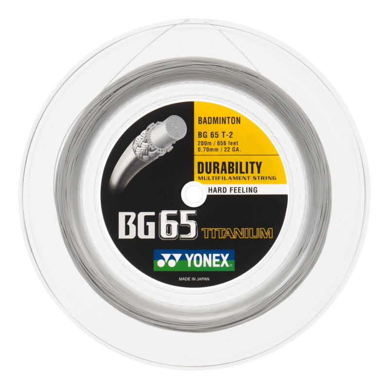 Yonex BG65 TI – 200m Badminton String Reel [White]