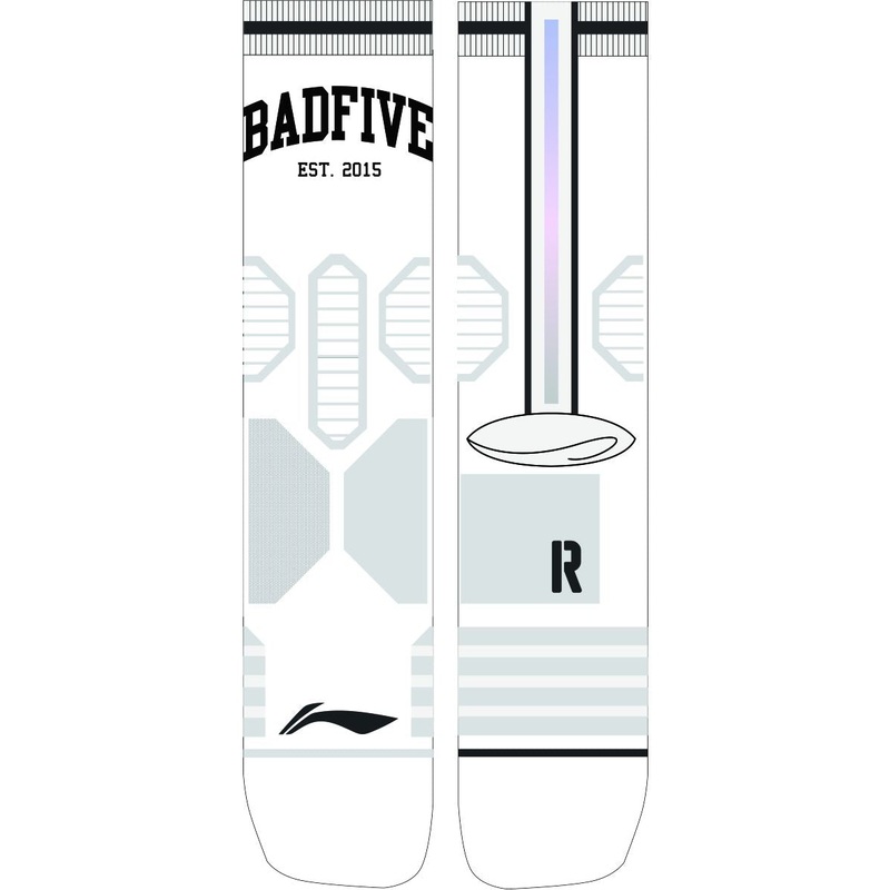 Herren Basketballsocken Badfive Series ABC wei – AWLT053-2