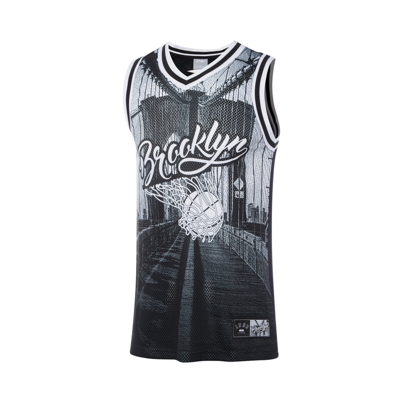 Unisex Basketball-Shirt Brooklyn schwarz – AAYQ229-1