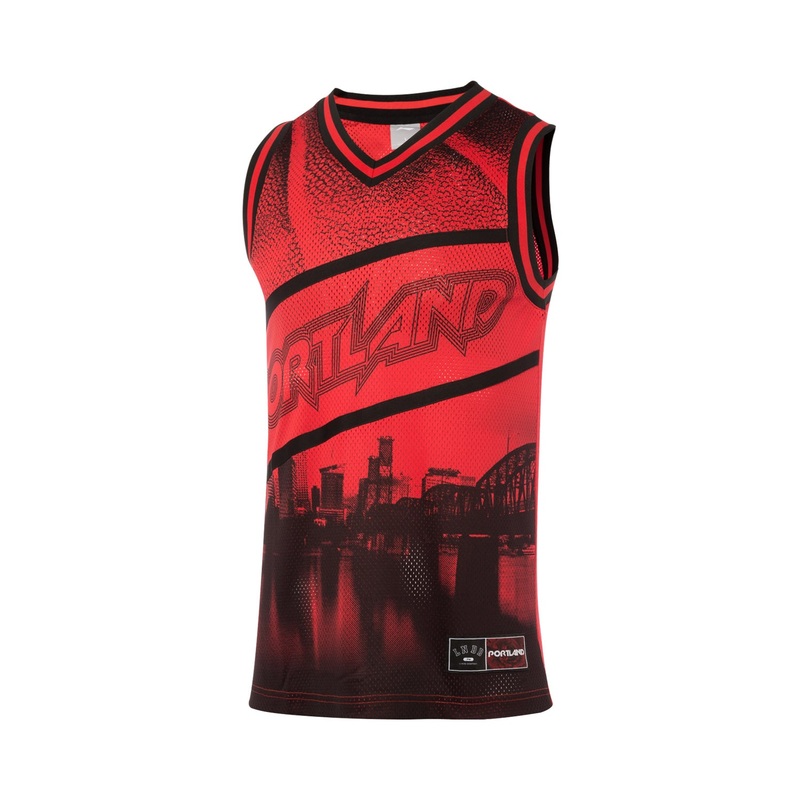 Unisex Basketball-Shirt Portland 03 rot – AAYQ231-1