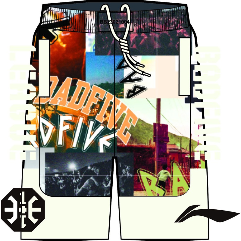 Unisex Basketball-Short Anti-Warrior Badfive BIG Foto-Wei – AAPT045-5