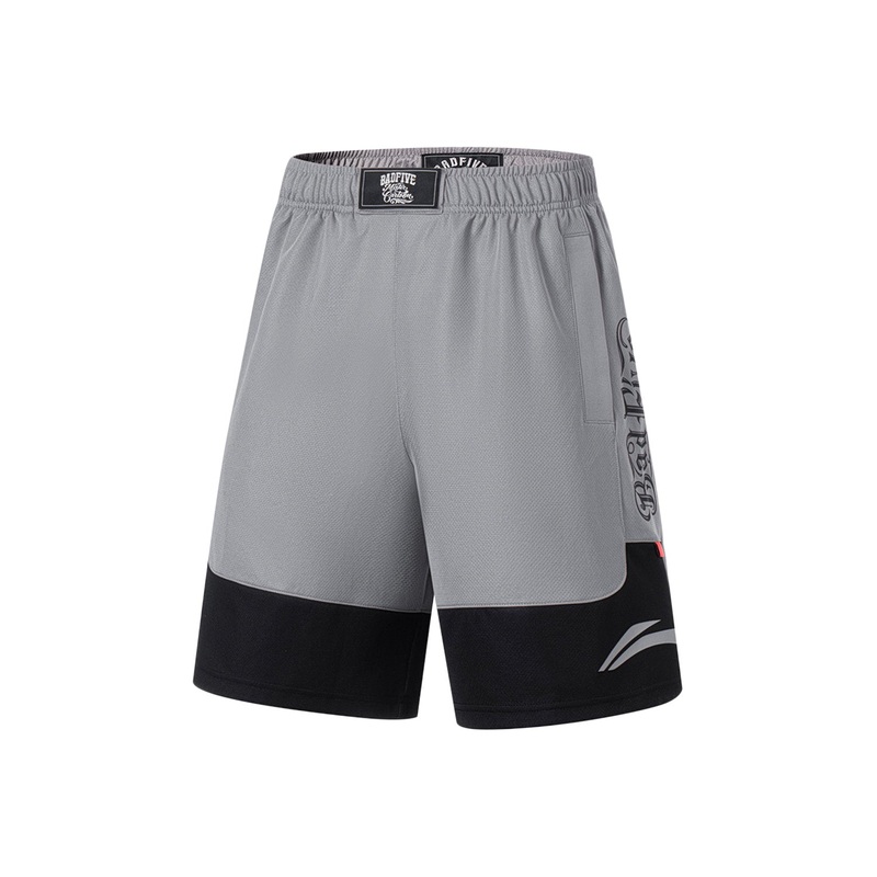 Unisex Basketball-Short Anti-Warrior Badfive BIG Grau-Schwarz – AAPT045-9