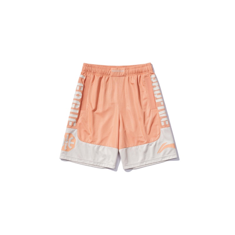 Unisex Basketball-Short Anti-Warrior Badfive BIG Orange-Grau – AAPT045-6