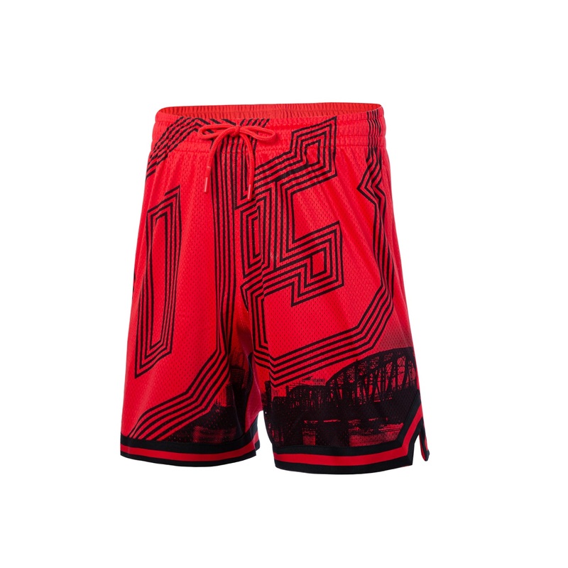 Unisex Basketball-Short Portland 03 rot – AAPQ231-1