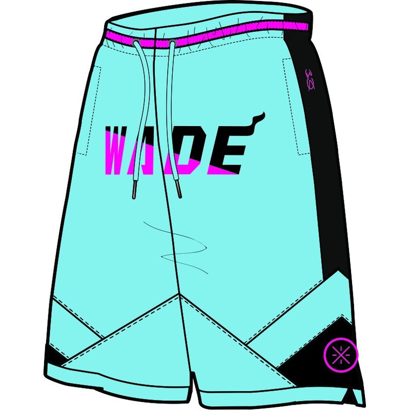 Unisex Basketball-Short Wade-Style Hellblau-Pink – AAPT051-8