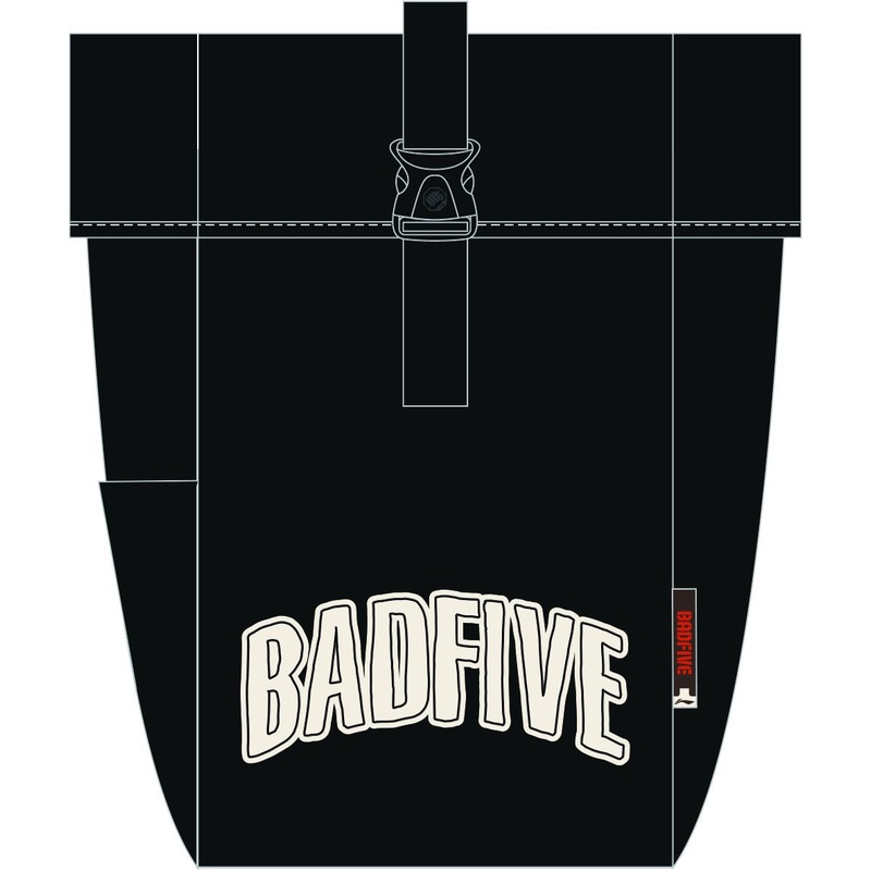 Unisex Basketball-Sport-Rucksack Badfive Flap – black – ABST239-1