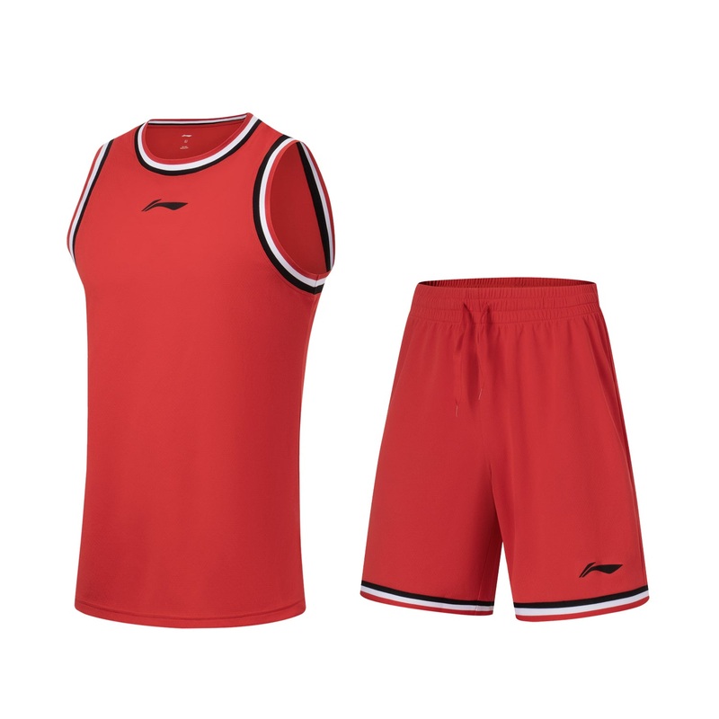 Unisex Basketball Wettkampf-Dress TEAM (Set aus Tank und Shorts) Rot – AATT001-2