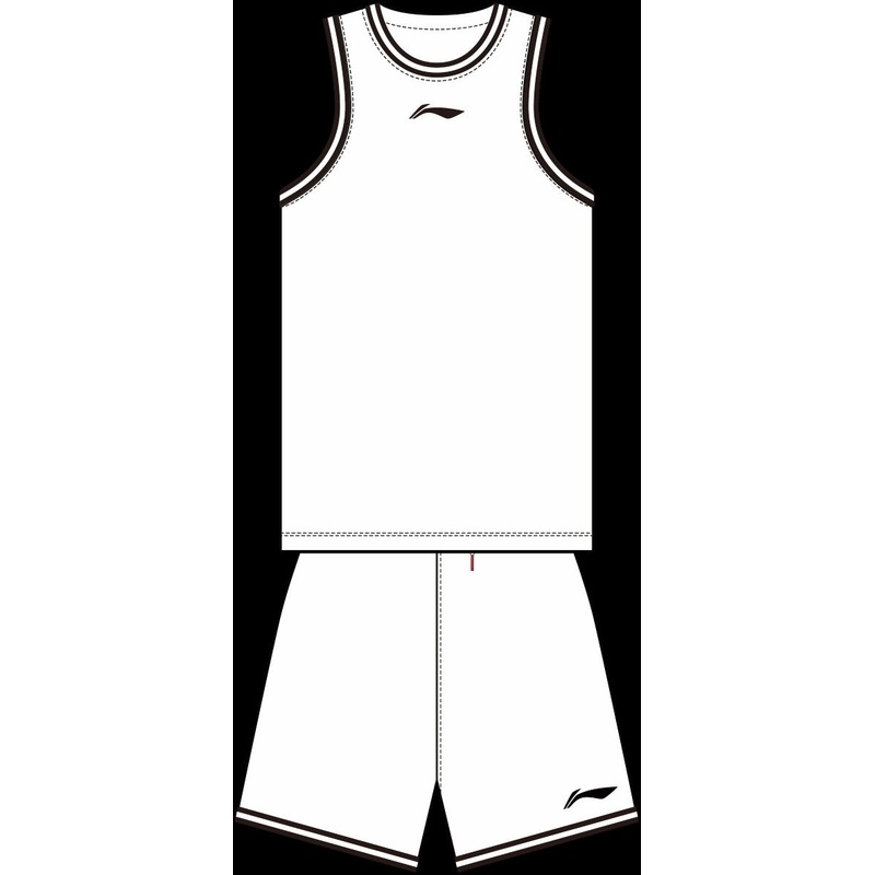 Unisex Basketball Wettkampf-Dress TEAM (Set aus Tank und Shorts) wei – AATT001-4