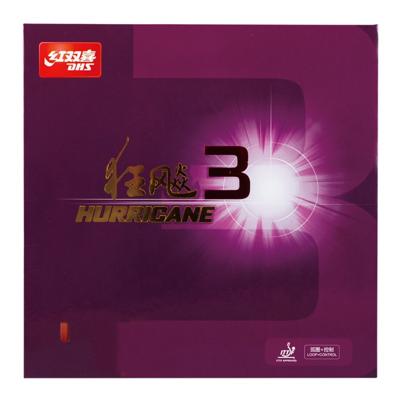 DHS Hurricane 3 Mid 39 Belag Rot 2,15 mm – DXDC021-4