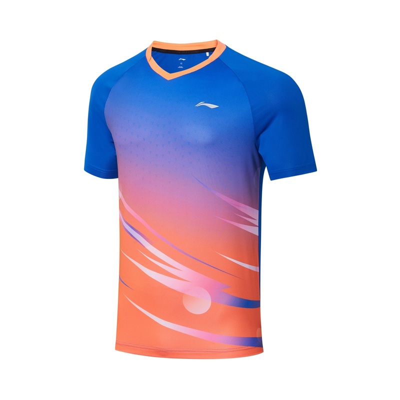 Tischtennis Herren Team Wettkampftrikot Topspin – orange-blau – AAYT031-2