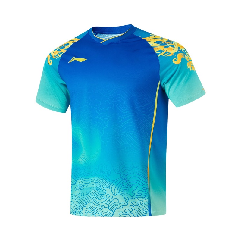 Unisex Tischtennis China Nat. Team Wettkampftrikot Classic Armour – Kristall-Blau – AAYU199-3