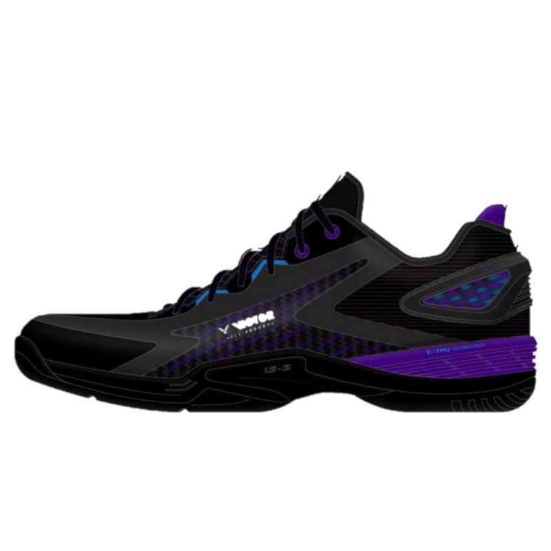 Victor A970ACE-C Badminton Shoes (Black Purple)