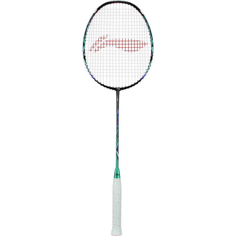Badmintonschlger Lightning 2000 bespannt Schwarz-Grn – AYPR012-3
