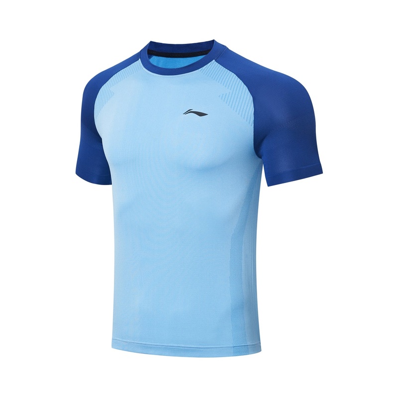 Tischtennis Unisex Wettkampf-Dress Base (Set aus Shirt und Shorts) hellblau + blau – AATT003-2