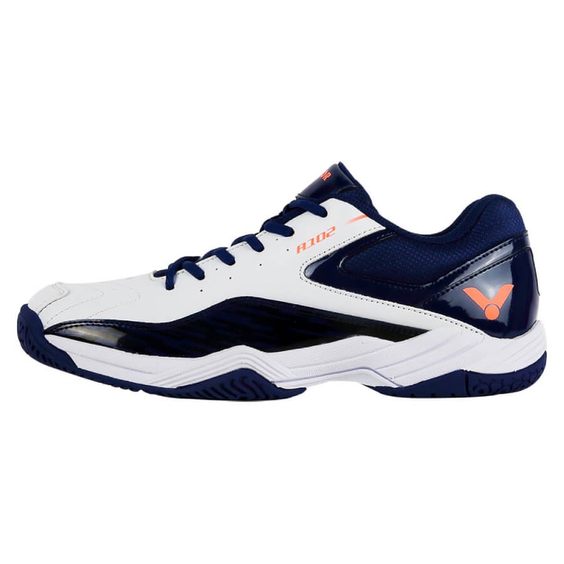 Victor A102 AB Badminton Shoes (White/Blue)