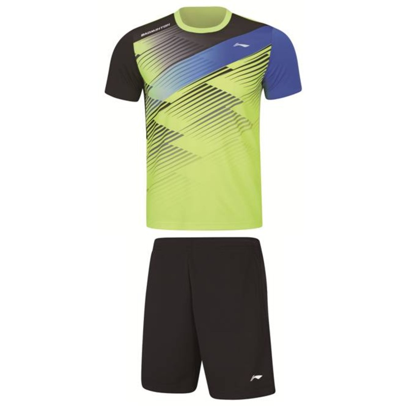 Unisex Team-Line Set SPEED (Set aus Shirt und Shorts) gelb + schwarz – AATS007-3