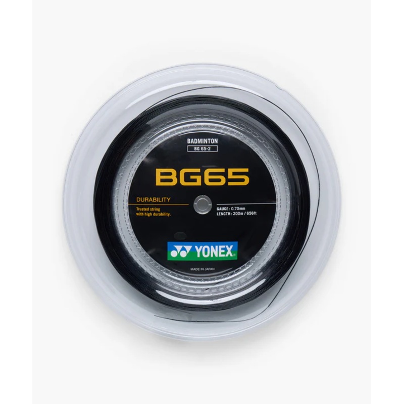 Yonex BG65 – 200m Badminton String Reel [Black]