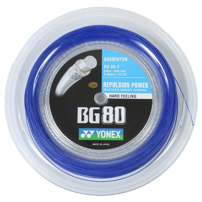 Yonex BG80 – 200m Badminton String Reel [Royal Blue]