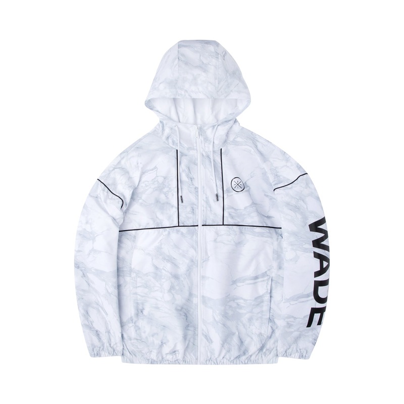 Unisex Windbreaker Wade mit Kapuze wei – AFDQ399-2