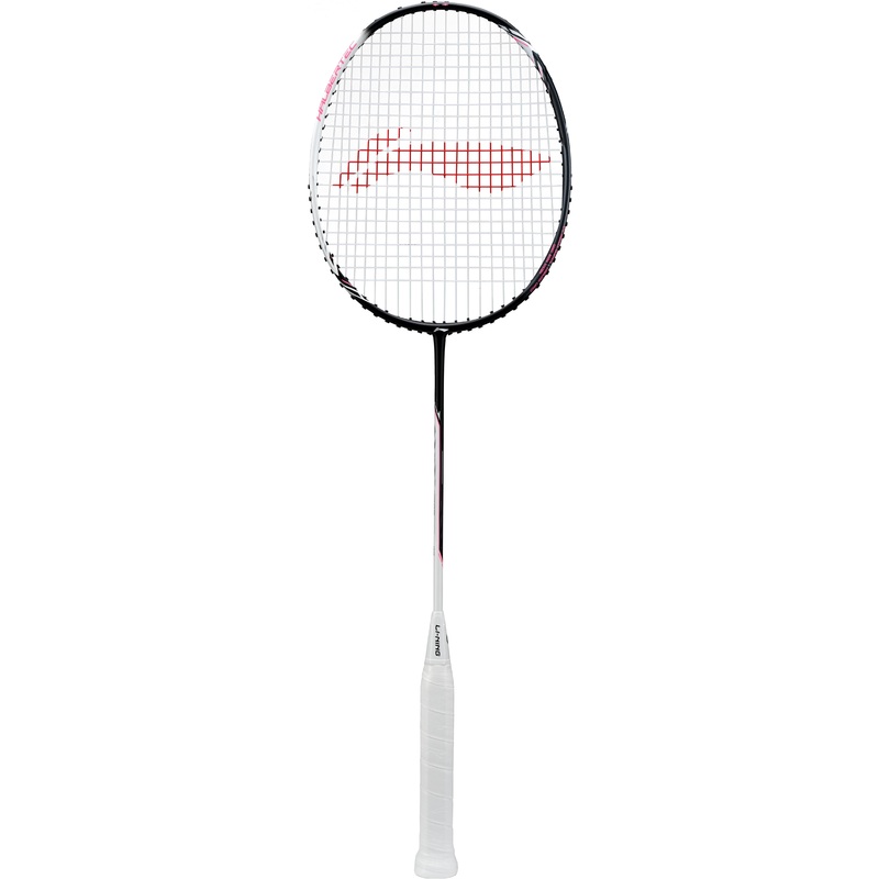 Badmintonschlger HalberTec 2000 (4U) white/black- bespannt  – AYPT377-4