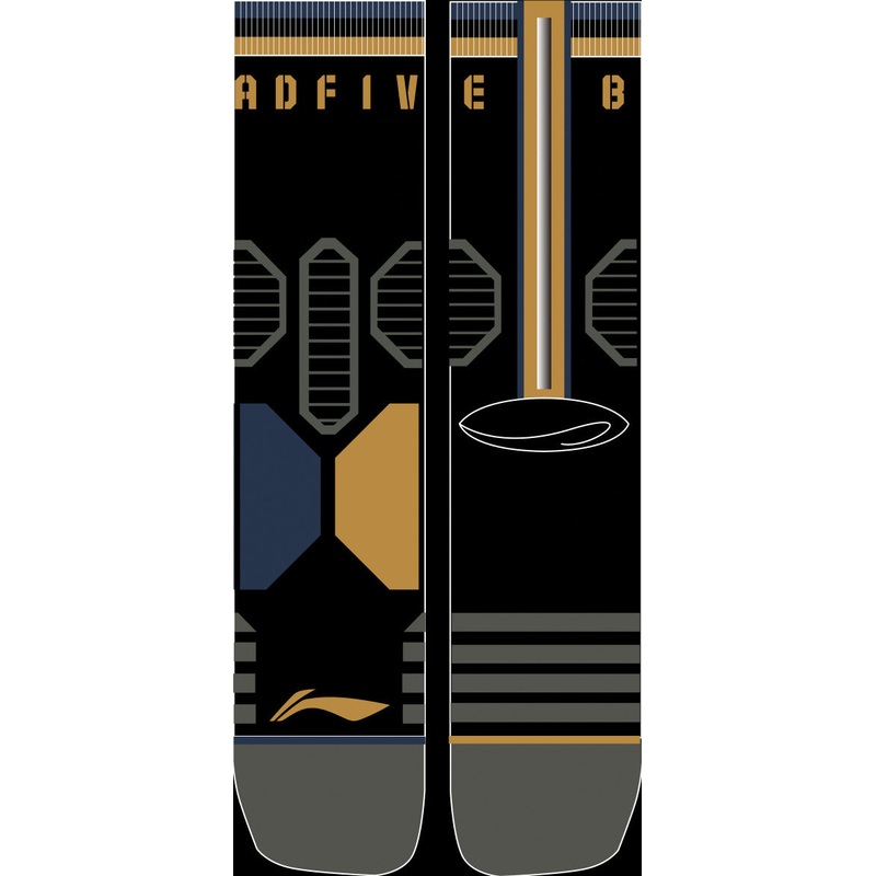 Herren Basketballsocken Badfive Series Circles schwarz – AWLS267-1