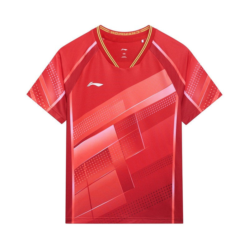 Tischtennis Kinder Nationalteam Wettkampftrikot Cyber – rot – AAYT034-5