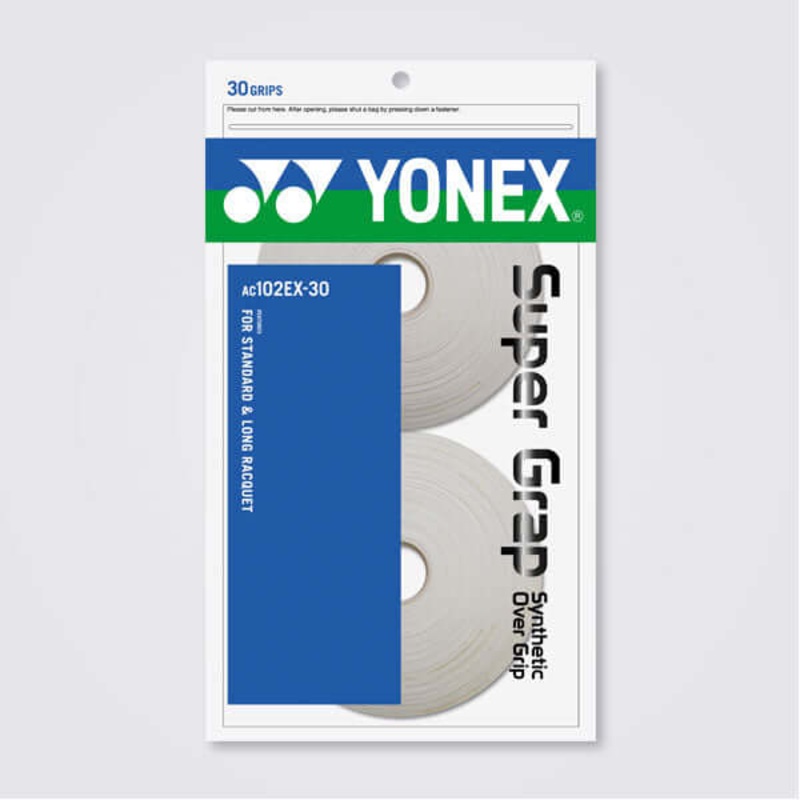 Yonex AC102 Super Grap Badminton & Tennis Overgrip (30-Pk)