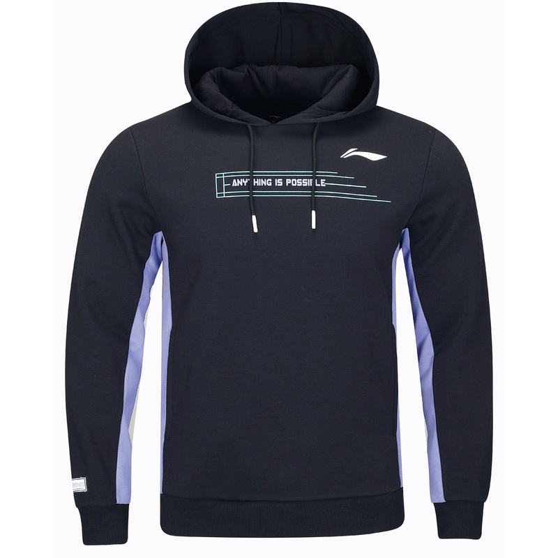 Herren Sweatshirt-Hoody Li-Ning Shuttle – schwarz – AWDT839-2