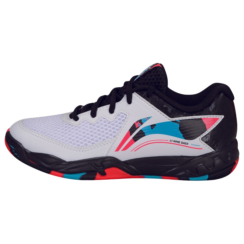 Kinder Badmintonschuh Saga II Lite JR wei-schwarz-rot – AYTT008-1