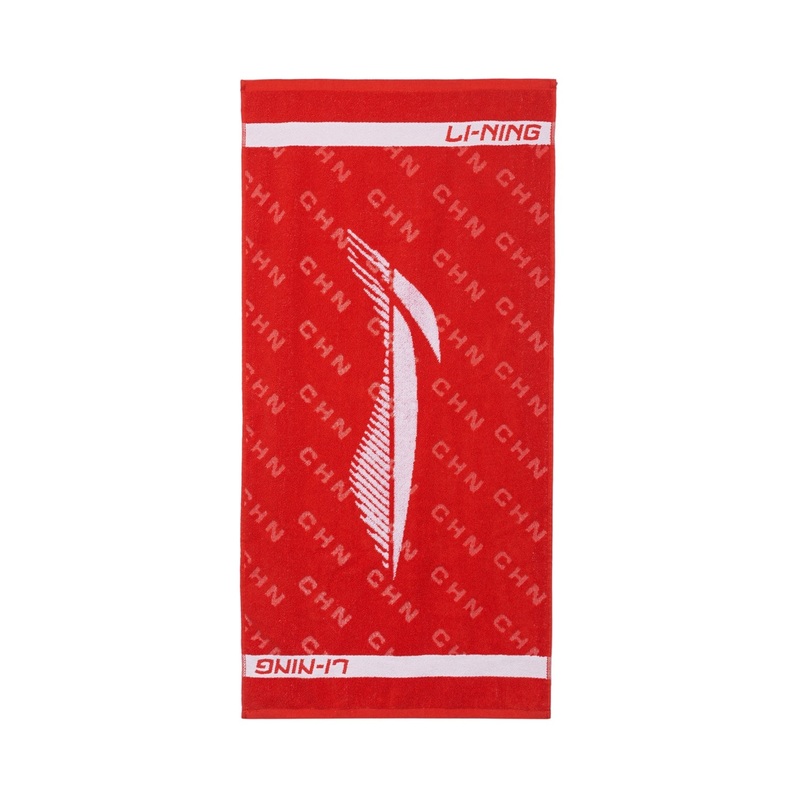 Universal Sporthandtuch Logo rot/wei – AMJT001-1