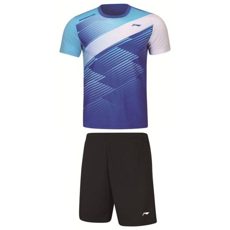 Herren Wettkampf-Dress SPEED (Set aus Shirt und Shorts) blau + schwarz – AATS007-4 XL = L EU