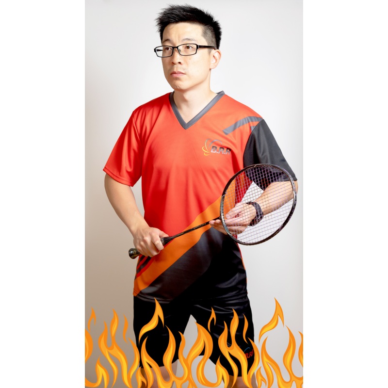 On fire BRR Shirt – Badminton/Tennis/Squash T-Shirt and Shorts