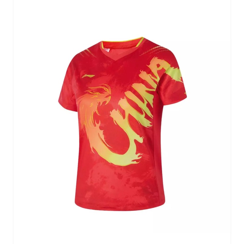 Tischtennis Kinder China Nationalteam Wettkampftrikot – rot – AAYU204-2