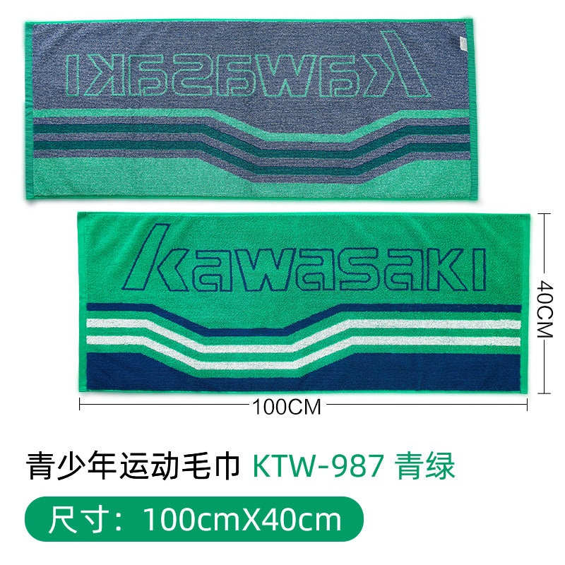 Kawasaki badminton towel cotton KTW-987 100CM 40CM-green
