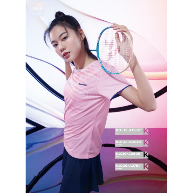 Kawasaki Ladies badminton T Shirt K1C02-A2930-2 pink