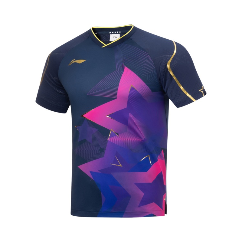 Tischtennis Herren National-Team Wettkampftrikot Asian Games – blau – AAYT099-1 S = XS EU