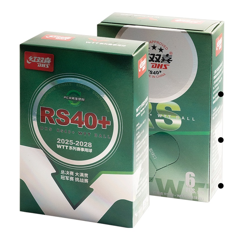 DHS Tischtennisball RS40+ WTT Wei (6 Pack) DXAV002-2
